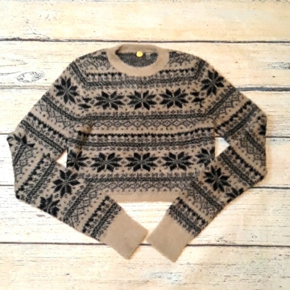 Free People fair isle cropped sweater size XS - Picture 4 of 6